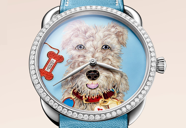 將毛小孩化作錶盤藝術／愛馬仕Arceau Jour de Casting工藝腕錶