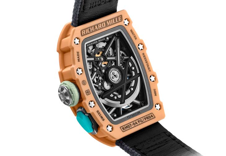 RICHARD MILLE RM 07-04⾃動上鍊運動腕錶(鮭⿂粉⾊)
