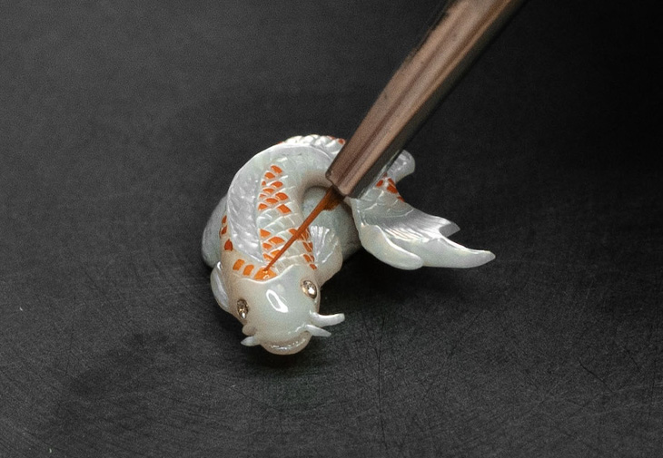 雅克德羅JAQUET DROZ時分小針盤紅金腕表日式花園款