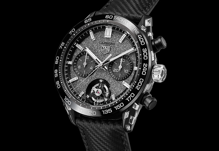 TAG Heuer Carrera Plasma 前衛鑽石陀飛輪腕錶 – 編織皮帶款