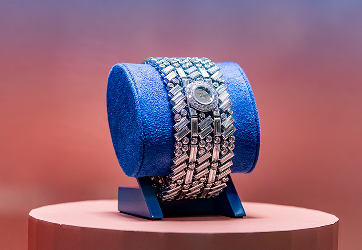 愛馬仕Faubourg Polka Haute Joaillerie Cuff頂級珠寶鍊錶