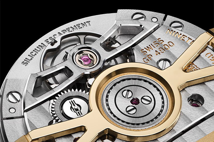 新世代GP芝柏表GP4800機芯／矽質擒縱、無卡度游絲高性能