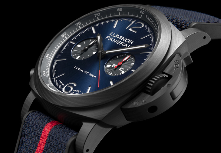 沛納海PANERAI Luminor Chrono Carbotech™ Luna Rossa碳纖維計時腕錶
