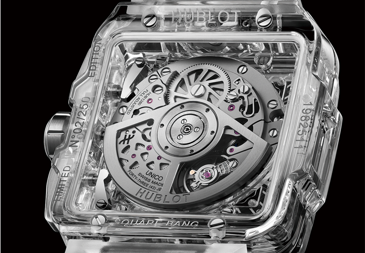 宇舶HUBLOT Square Bang Unico藍寶石計時腕錶