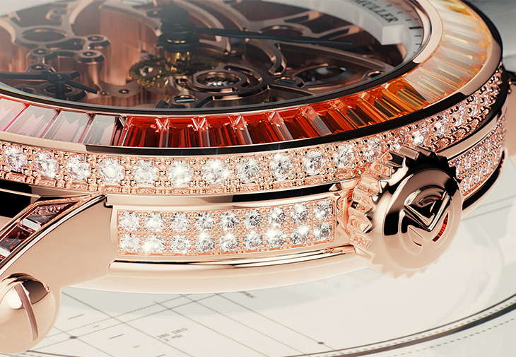 FRANCK MULLER法穆蘭Round Skeleton Baguette 31腕錶