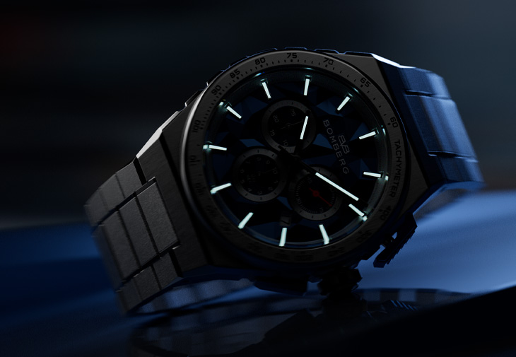 BOMBERG炸彈錶Apex Pulse Cb脈衝藍計時碼錶