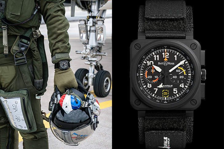 BELL &ROSS為法國空軍Rafale戰機隊設計BR-03 Chrono Rafale Solo Display計時限量腕錶