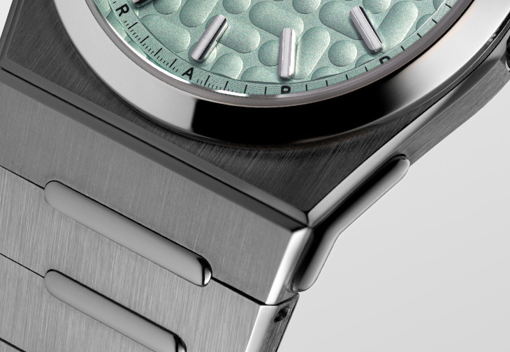 LOUIS ERARD 2340鈦鋼一體式鍊帶腕錶