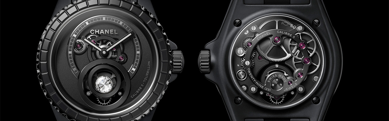 CHANEL香奈兒J12鑽石陀飛輪腕錶