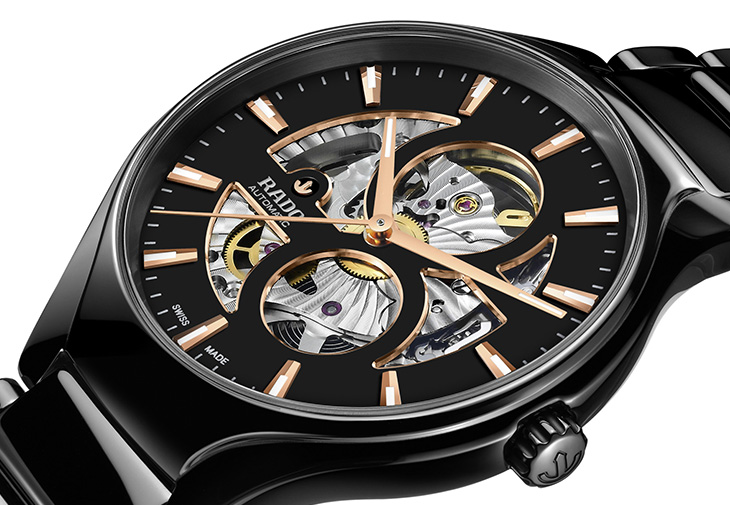 RADO雷達表Rado True真我系列高科技陶瓷開芯腕錶