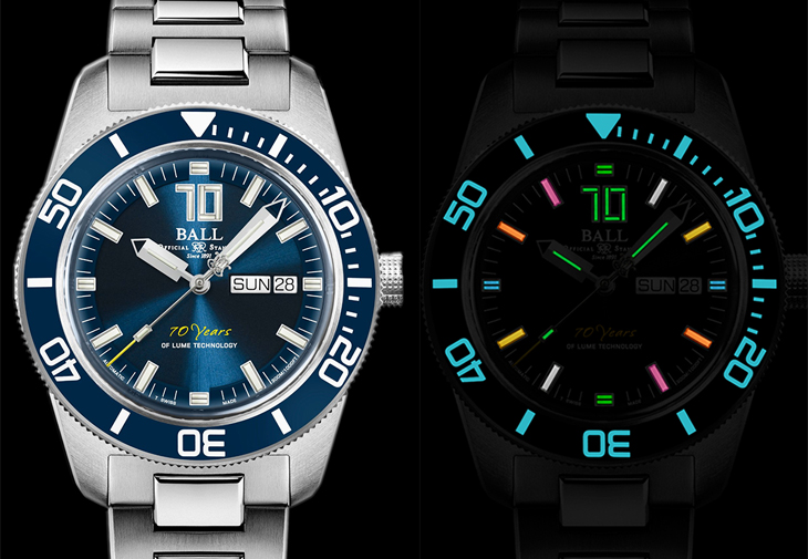 波爾錶 BALL WATCH Engineer Master II Skindiver Heritage AvantGlow 70 微型氣燈 氚元素 70週年 夜光
