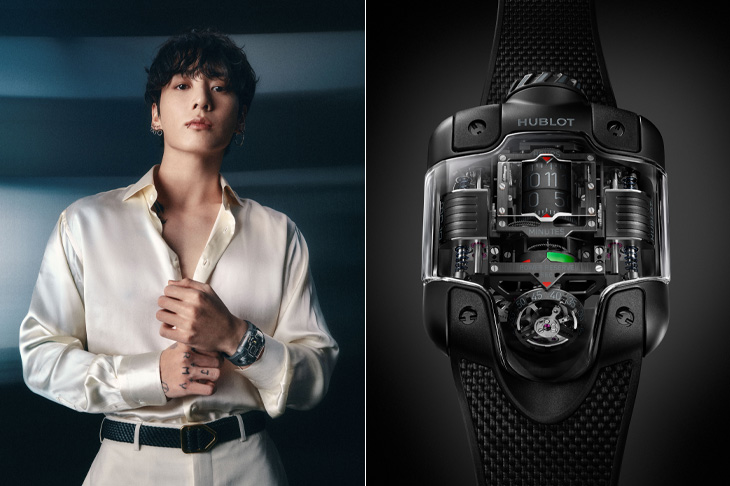 Jung Kook和宇舶共創時髦氣場／HUBLOT MP-10雙垂直上鍊陀飛輪腕錶