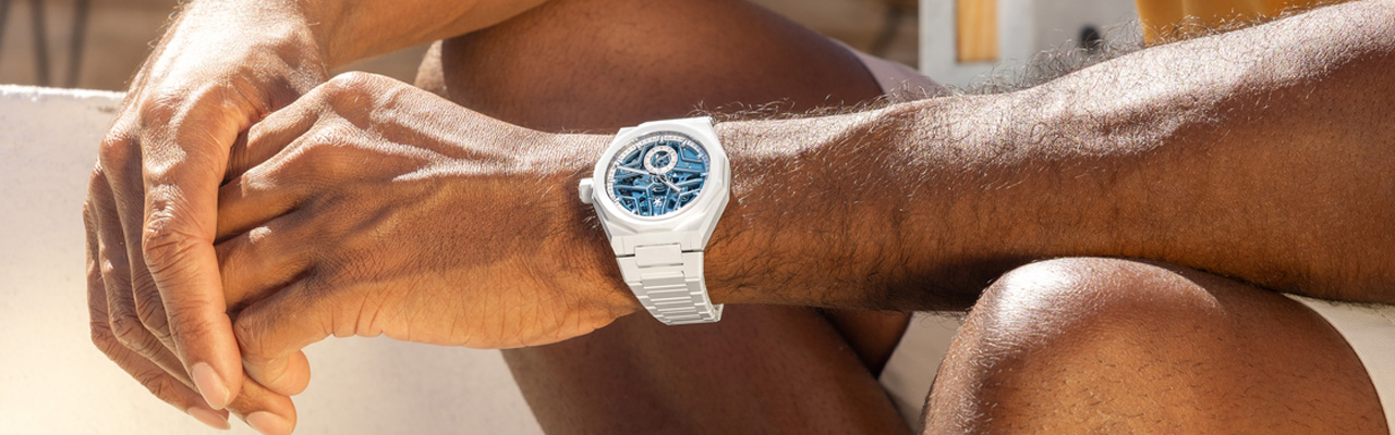 ZENITH真力時Defy Skyline Skeleton White Surfer Ceramic「白色衝浪者」陶瓷鏤空腕錶