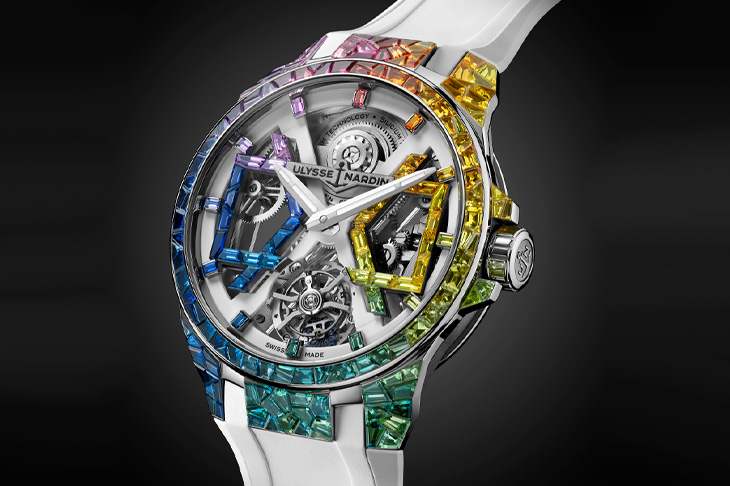 彩虹般的絢爛華彩  雅典錶Blast  [Sparkling Rainbow] 鏤空陀飛輪虹彩腕錶