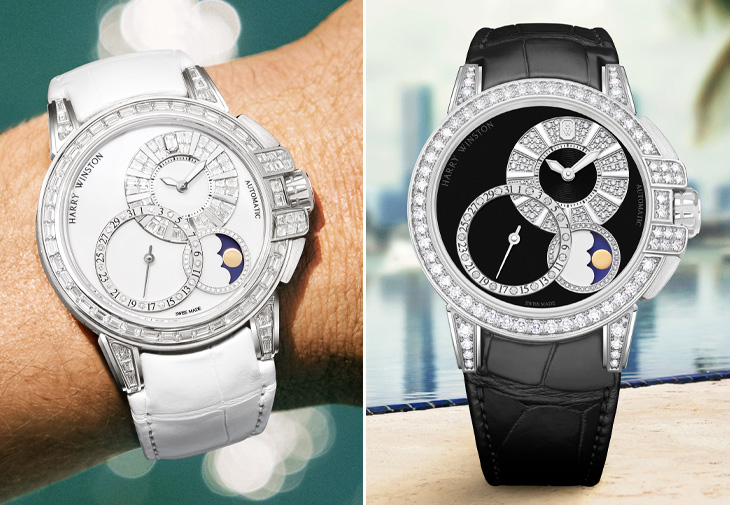 海瑞溫斯頓HARRY WINSTON海洋Ocean系列Date Moon Phase Bagguette 42／Date Moon Phase 42毫米自動腕錶