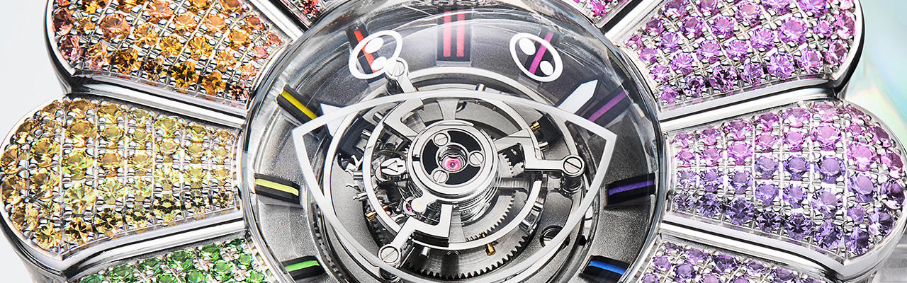 HUBLOT宇舶MP-15村上隆陀飛輪藍寶石彩虹腕錶