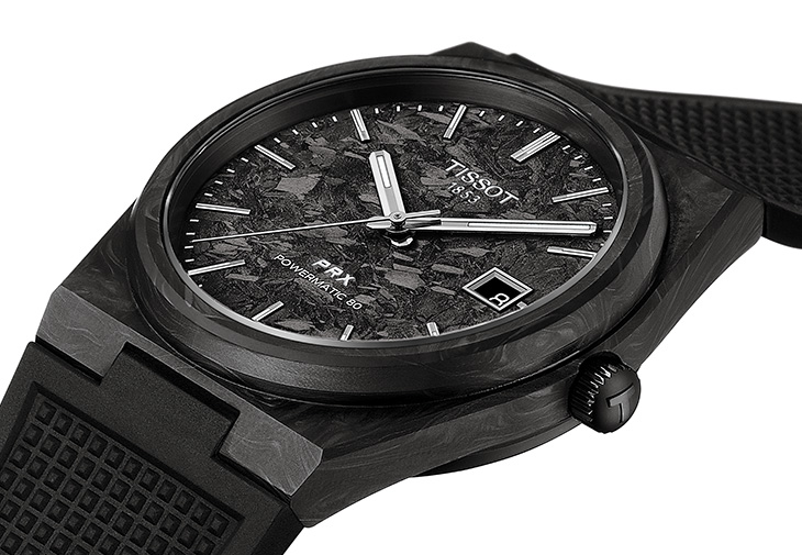 TISSOT天梭PRX鍛造碳矽游絲腕錶
