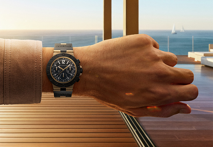 BVLGARI寶格麗 Aluminium 系列Bronzo Chronograph計時腕錶