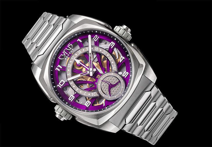 Cyrus賽瑞錶Klepcys Gmt Royal Purple皇家紫韻逆跳兩地時間腕錶