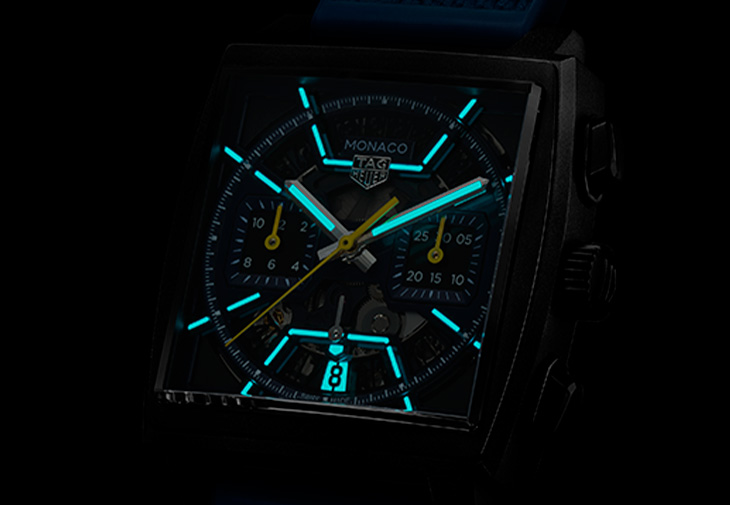 TAG HEUER泰格豪雅Monaco鏤空計時腕錶深藍款