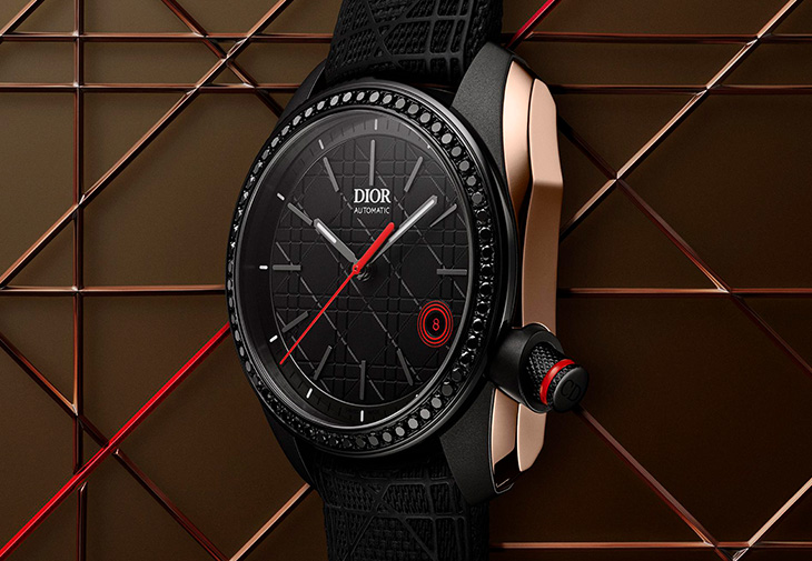 DIOR Chiffre Rouge 38mm自動上鍊錶圈鑲鑽腕錶