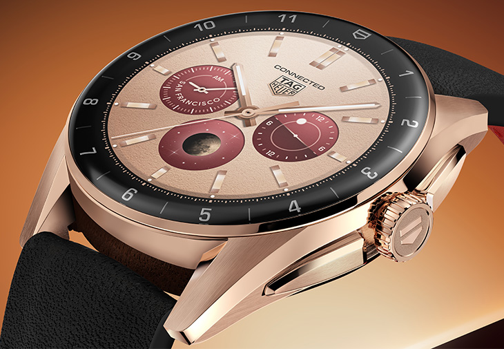 泰格豪雅TAG HEUER Connected Calibre E4智能腕錶42毫米燦金版