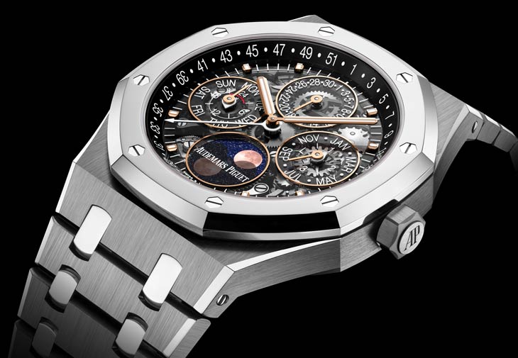 愛彼AUDEMARS PIGUET 皇家橡樹鏤空萬年曆腕錶