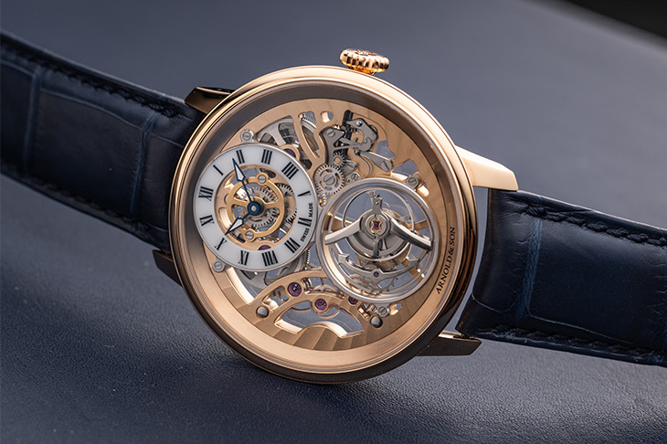 ARNOLD & SON Ultrathin Tourbillon Skeleton超薄陀飛輪鏤空腕錶
