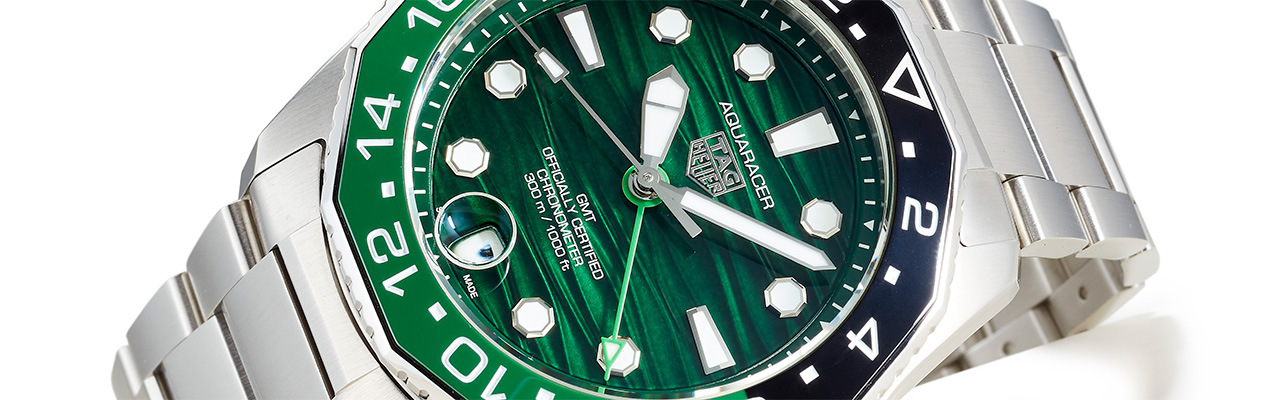 TAG HEUER泰格豪雅Aquaracer Professional 300 GMT兩地時間潛水腕錶