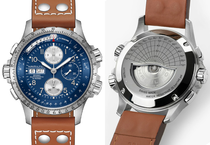 漢米爾頓HAMILTON卡其空軍系列 X-Wind 日期星期自動計時腕錶