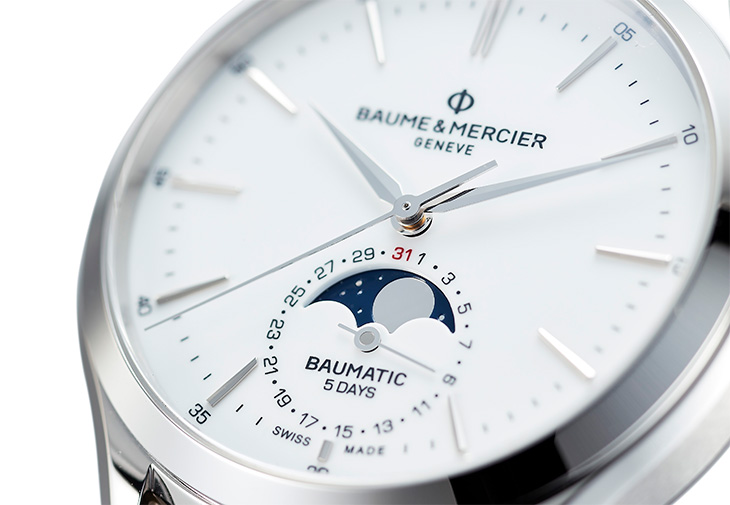 BAUME & MERCIER名士錶Clifton Baumatic Moonphase Date