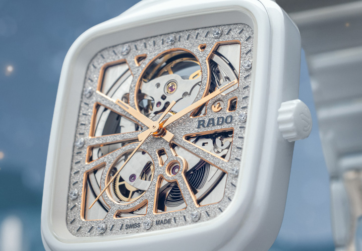 RADO雷達表True Square真我方形系列高科技陶瓷鏤空腕錶