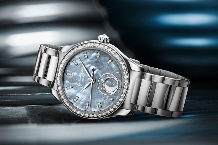 GLASHÜTTE ORIGINAL格拉蘇蒂原創Serenade Luna Skyline Blue小夜曲月相腕錶