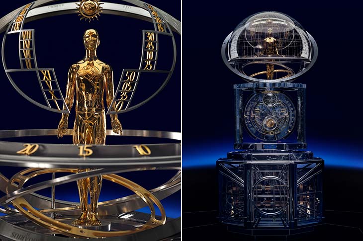 首見擬真動偶指示時間／VACHERON CONSTANTIN La Quête du Temps機械人偶座鐘