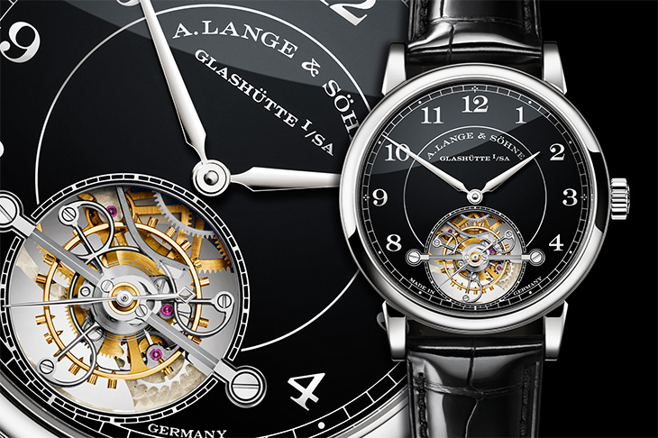 黑色琺瑯面盤新登場／朗格1815陀飛輪鉑金腕錶