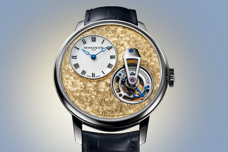 顫刻工藝面盤恆定動力陀飛輪／ ARNOLD & SON Constant Force Tourbillon 11 鉑金版