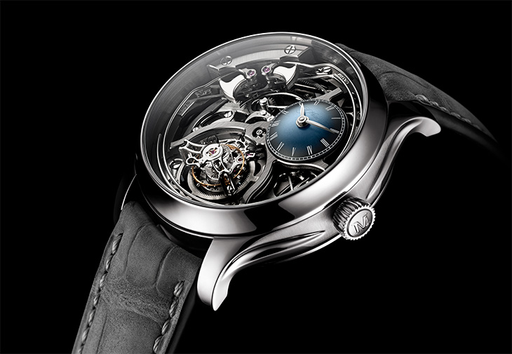 勇創者三問報時圓柱陀飛輪鏤空腕錶