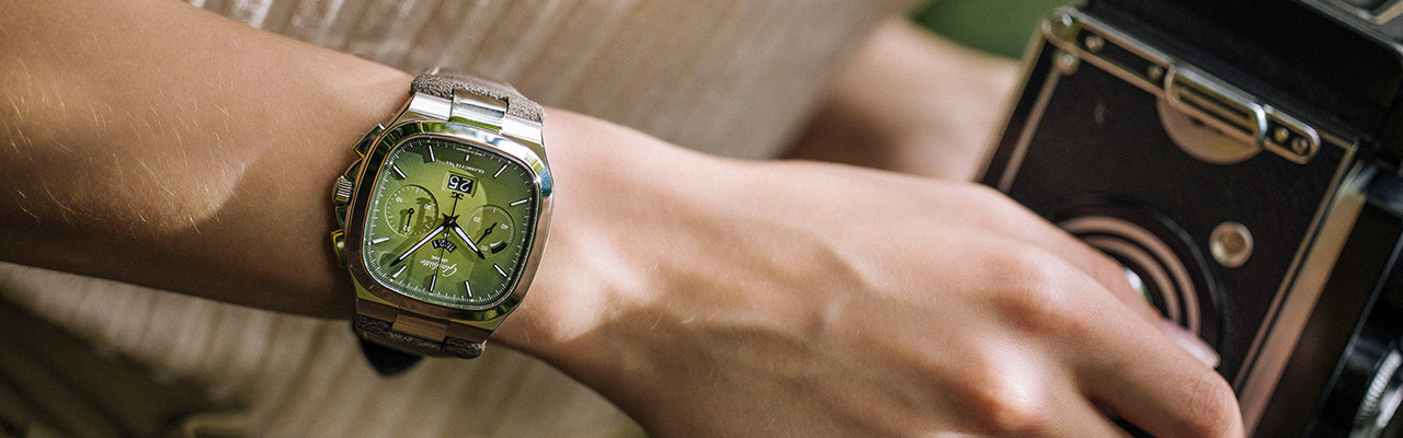 格拉蘇蒂原創七零年代大日曆計時腕錶