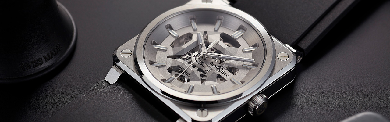 BELL & ROSS柏萊士BR-03 Skeleton Grey Steel腕錶