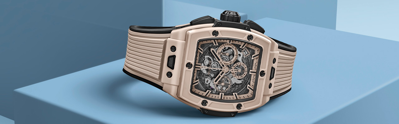 HUBLOT宇舶Spirit Of Big Bang彩色陶瓷計時碼錶