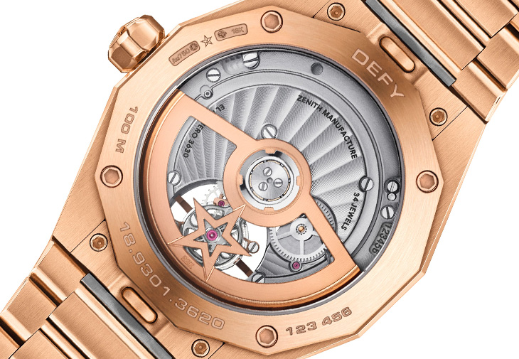 ZENITH真力時Defy天際線系列玫瑰金陀飛輪腕錶