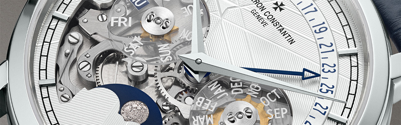 VACHERON CONSTANTIN江詩丹頓Traditionnelle萬年曆逆跳日曆鏤雕腕錶