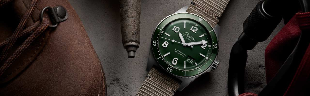 格拉蘇蒂原創GLASHÜTTE ORIGINAL蘆葦綠SeaQ大日曆潛水錶