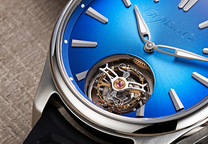 亨利慕時H. MOSER & CIE.開拓者系列陀飛輪北極藍腕錶