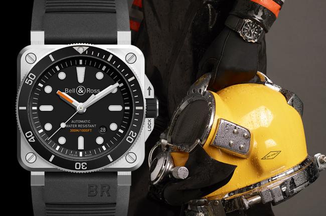首款方形潛水腕錶　BELL & ROSS BR 03-92 DIVER潛水腕錶