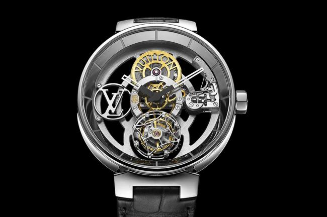 客製化機芯　路易威登Tambour Moon Flying Tourbillon腕錶