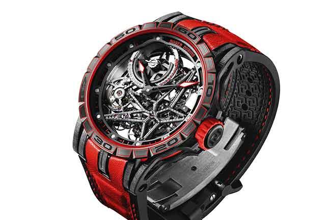 極致輕量的挑戰  羅杰杜彼Excalibur Spider Carbon碳纖維腕錶