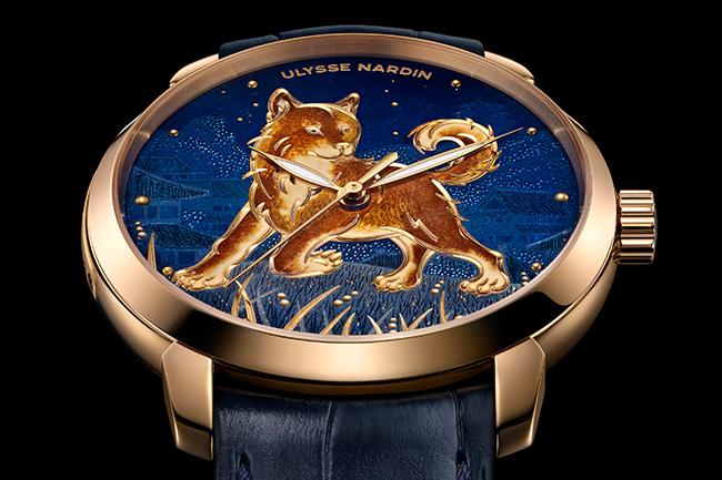 琺瑯哈士奇　雅典錶《鎏金戌犬腕錶》腕錶