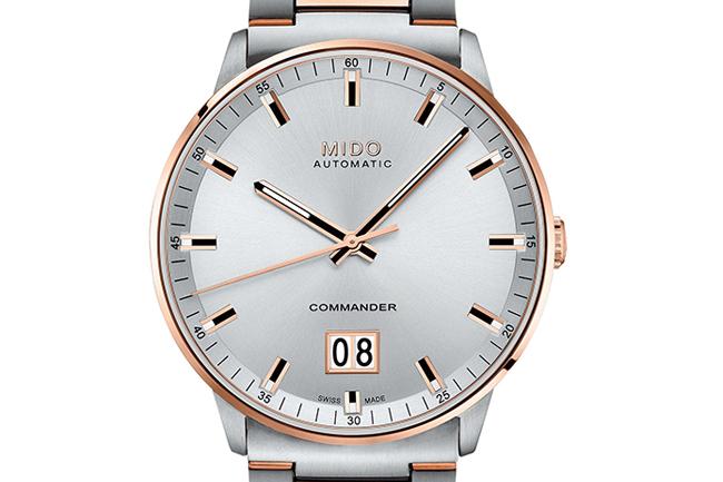 在大日子推出的大日期 美度MIDO香榭系列大日期窗腕錶