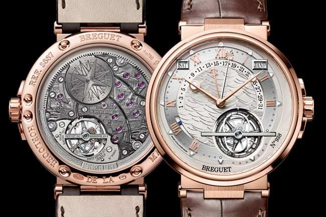 航向時間之海  寶璣Marine時間等式萬年曆陀飛輪腕錶5887BR